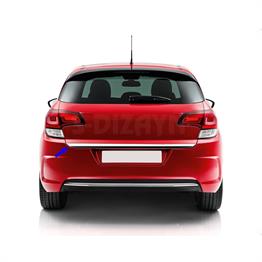S-Dizayn Citroen C4 HB Abs Krom Bagaj Alt Çıtası 2010-2020(Formlu)