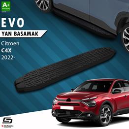 S-Dizayn Citroen C4 X Evo Siyah Yan Basamak 183 Cm 2022 Üzeri A+ Kalite