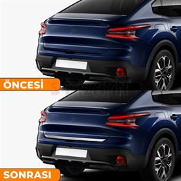 S-Dizayn Citroen C4X Krom Bagaj Alt Çıtası 2022 Üzeri A+ Kalite