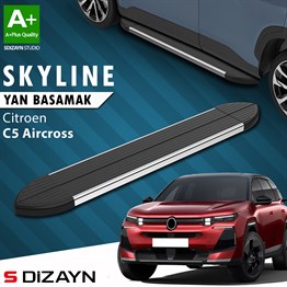 S-Dizayn Citroen E-C5 Aircross Elektrikli Skyline Krom Yan Basamak 193 Cm 2024 Üzeri A+ Kalite