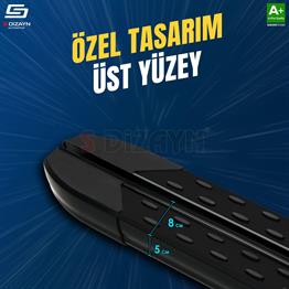 S-Dizayn Citroen Jumpy 3 Kısa Şase TrimLine Siyah Yan Basamak 213 Cm 2016 Üzeri