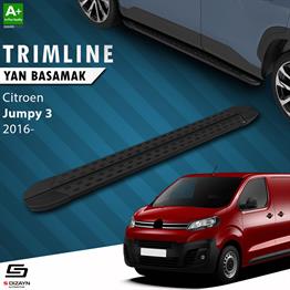 S-Dizayn Citroen Jumpy 3 Uzun Şase TrimLine Siyah Yan Basamak 248 Cm 2016 Üzeri