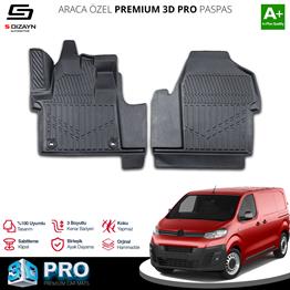 S-Dizayn Citroen Jumpy Panelvan 3D Pro Havuzlu Ön 2Li Paspas 2016 Üzeri A+ Kalite