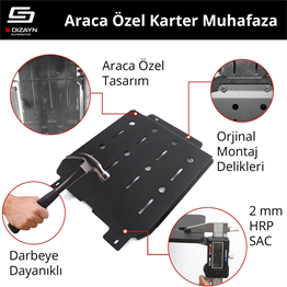 S-Dizayn DS DS7 Çelik Karter Muhafaza Koruma 2017 Üzeri A+ Kalite