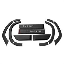 S-Dizayn Dacia Duster 2 Kapı Koruma ve Çamurluk Kaplaması Dodik Seti (Mat Krom) Yazılı 12 Prç 2018-2023 A+ Kalite