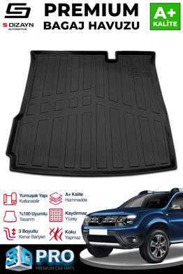 S-Dizayn Dacia Duster 4X2 3D Pro Bagaj Havuzu 2018-2022 A+ Kalite