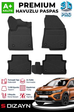 S-Dizayn Dacia Jogger 3D Pro Havuzlu Paspas 2022 Üzeri A+ Kalite