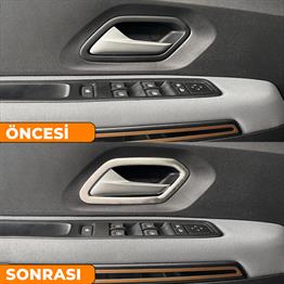S-Dizayn Dacia Jogger Krom İç Kapı Kolu Çerçevesi 4 Prç 2022 Üzeri A+ Kalite (Mat Krom)