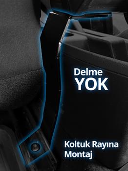 S-Dizayn Dacia Logan MCV Kol Dayama Kolçak Çelik Ayaklı ABS Siyah 2004-2012 A+Kalite