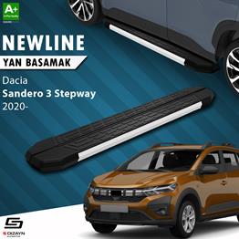 S-Dizayn Dacia Sandero 3 Stepway NewLine Aluminyum Yan Basamak 183 Cm 2020 Üzeri A+ Kalite