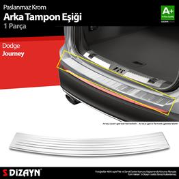 S-Dizayn Dodge Journey Krom Arka Tampon Eşiği 2011 Üzeri A+ Kalite