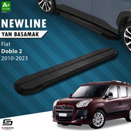 S-Dizayn Fiat Doblo 2 Uzun Şase NewLine Siyah Yan Basamak 223 Cm 2010-2023 A+ Kalite