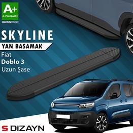 Fiat Doblo 3 Uzun Şase Skyline Siyah Yan Basamak 213 Cm 2023 Üzeri A+ Kalite