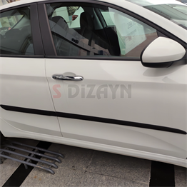S-Dizayn Fiat Egea ABS Plastik Yan Kapı Koruma Çıtası 2015-2020 A+ Kalite