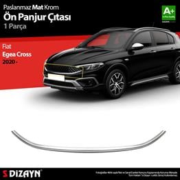 S-Dizayn Fiat Egea Cross Krom Ön Panjur Çıtası 2020 Üzeri (Mat Krom) A+ Kalite