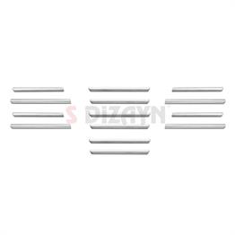 S-Dizayn Fiat Egea Krom Ön Tampon Alt Çıtası Diamond Model 14 Prç. 2020 Üzeri (Mat Krom) A+ Kalite