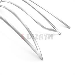S-Dizayn Fiat Egea SD Krom Arka Tampon Difüzör Çıtası 3 Prç. 2015 Üzeri (Mat Krom) A+ Kalite