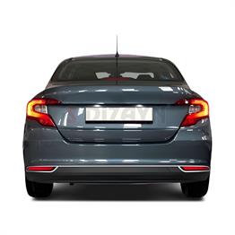 S-Dizayn Fiat Egea SD Krom Arka Tampon Difüzör Çıtası 3 Prç. 2015 Üzeri (Mat Krom) A+ Kalite