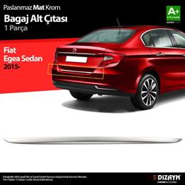 S-Dizayn Fiat Egea SD Krom Bagaj Alt Çıtası 2015 Üzeri A+ Kalite (Mat Krom)