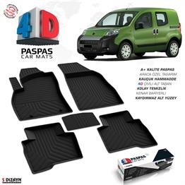 S-Dizayn Fiat Fiorino 4D Havuzlu Paspas Siyah 2008-2017 A+Kalite