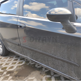 S-Dizayn Fiat Punto ABS Plastik Yan Kapı Koruma Çıtası 2010-2018 A+ Kalite