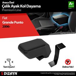 S-Dizayn Fiat Punto Kol Dayama Kolçak Çelik Ayaklı ABS Siyah 2006-2018 A+Kalite