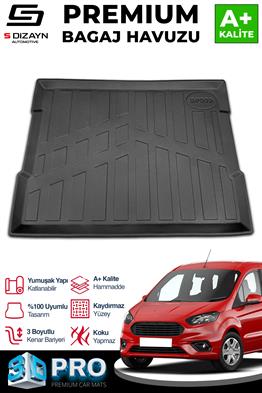 S-Dizayn Ford Courier 3D Pro Bagaj Havuzu 2014-2024 A+ Kalite