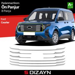 S-Dizayn Ford Courier Krom Ön Panjur 8 Prç. 2023 Üzeri A+ Kalite