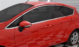 S-Dizayn Ford Fiesta Krom Cam Çerçevesi 16 Parça 2009-2017 A+ Kalite
