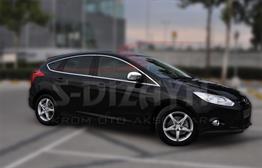 S-Dizayn Ford Focus 3 HB Krom Cam Çerçevesi 16 Prç 2011-2018 A+ Kalite