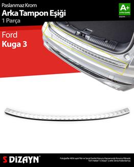 S-Dizayn Ford Kuga 3 Krom Arka Tampon Eşiği 2020 Üzeri