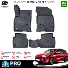 S-Dizayn Ford Kuga 3D Pro Havuzlu Paspas 2019 Üzeri A+ Kalite
