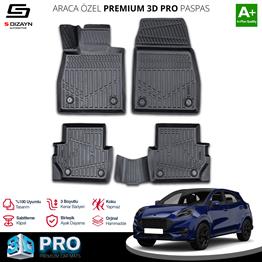 S-Dizayn Ford Puma 3D Pro Havuzlu Paspas 2019 Üzeri A+ Kalite