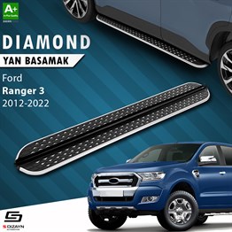 S-Dizayn Ford Ranger 3 Diamond Krom Yan Basamak 203 Cm 2012-2022 A+ Kalite