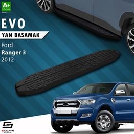 S-Dizayn Ford Ranger 3 Evo Siyah Yan Basamak 203 Cm 2012-2022 A+ Kalite