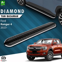 S-Dizayn Ford Ranger 4 Diamond Krom Yan Basamak 203 Cm 2023 Üzeri A+ Kalite