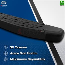S-Dizayn Ford Ranger 4 Evo Siyah Yan Basamak 203 Cm 2023 Üzeri A+ Kalite