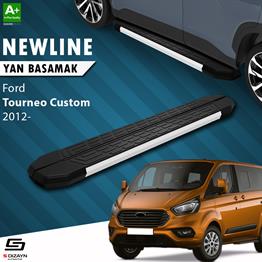 S-Dizayn Ford Tourneo Custom Uzun Şase NewLine Aluminyum Yan Basamak 243 Cm 2012-2023 A+ Kalite