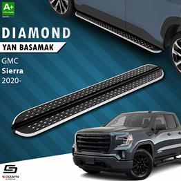 S-Dizayn GMC Sierra 5 Uzun Şase Diamond Krom Yan Basamak 253 Cm 2020 Üzeri A+ Kalite