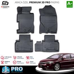 S-Dizayn Honda Civic 3D Pro Havuzlu Paspas 2006-2012 A+ Kalite