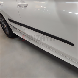 S-Dizayn Honda Civic ABS Plastik Yan Kapı Koruma Çıtası 2016-2021 A+ Kalite