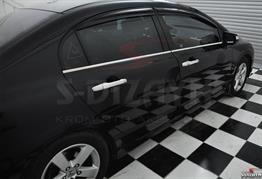 S-Dizayn Honda Civic Krom Cam Çıtası 6 Prç 2006-2012