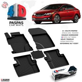 S-Dizayn Honda Civic SD 4D Havuzlu Paspas 2012-2016 A+Kalite