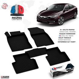 S-Dizayn Honda Civic SD 4D Havuzlu Paspas 2016-2021 A+ Kalite