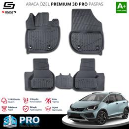 S-Dizayn Honda Jazz 3D Pro Havuzlu Paspas 2020 Üzeri A+ Kalite