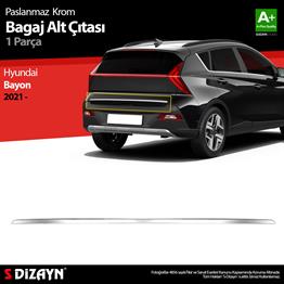 S-Dizayn Hyundai Bayon Krom Bagaj Alt Çıtası 2021 Üzeri