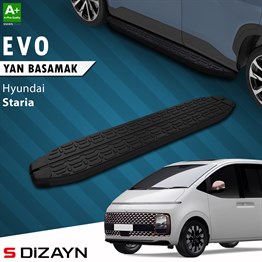 S-Dizayn Hyundai Staria Evo Siyah Yan Basamak 233 Cm 2021 Üzeri A+ Kalite