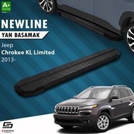 S-Dizayn Jeep Cherokee KL NewLine Siyah Yan Basamak 173 Cm 2013-2023 A+ Kalite