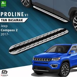 S-Dizayn Jeep Compass 2 OEM Still Pro V2 Aluminyum Yan Basamak 173 Cm 2017 Üzeri A+ Kalite