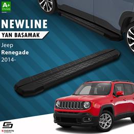 S-Dizayn Jeep Renegade NewLine Siyah Yan Basamak 173 Cm 2014 Üzeri A+ Kalite